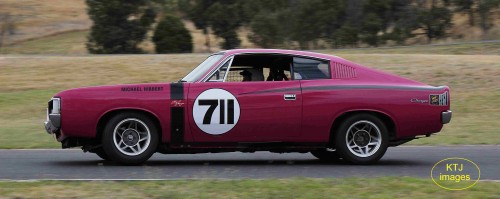 After lending his car for most of the day, Michael Hibbert stepped in for FTD. Pic Peter Wright