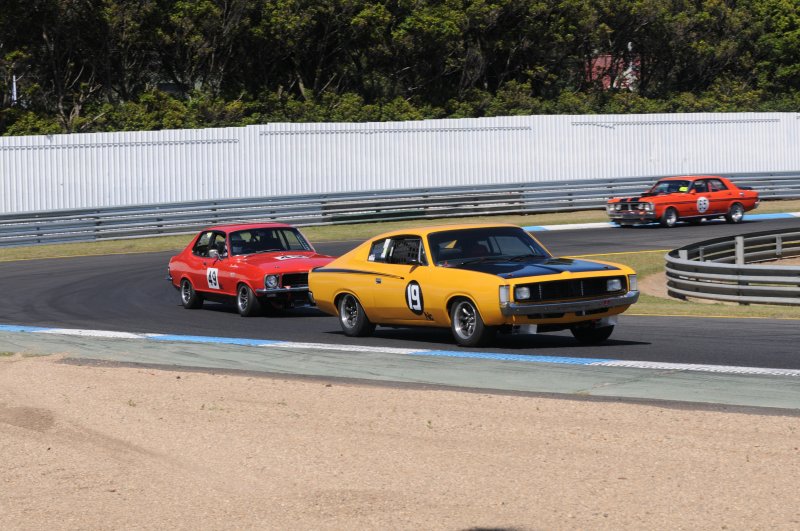Glenn Miles in the Charger overcame a brake issue to fight on