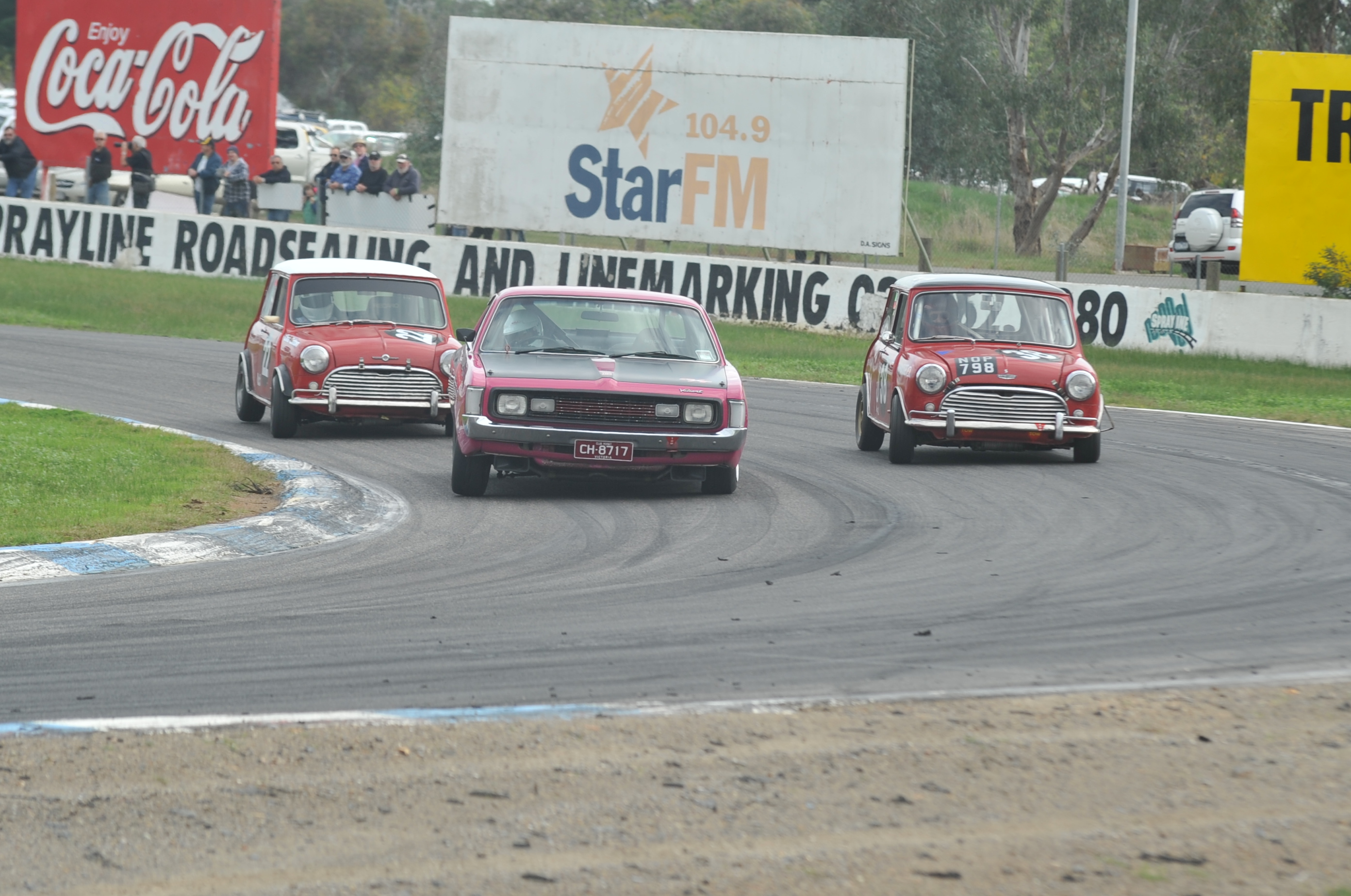 Mick Hibbert had to fight off pesky Minis