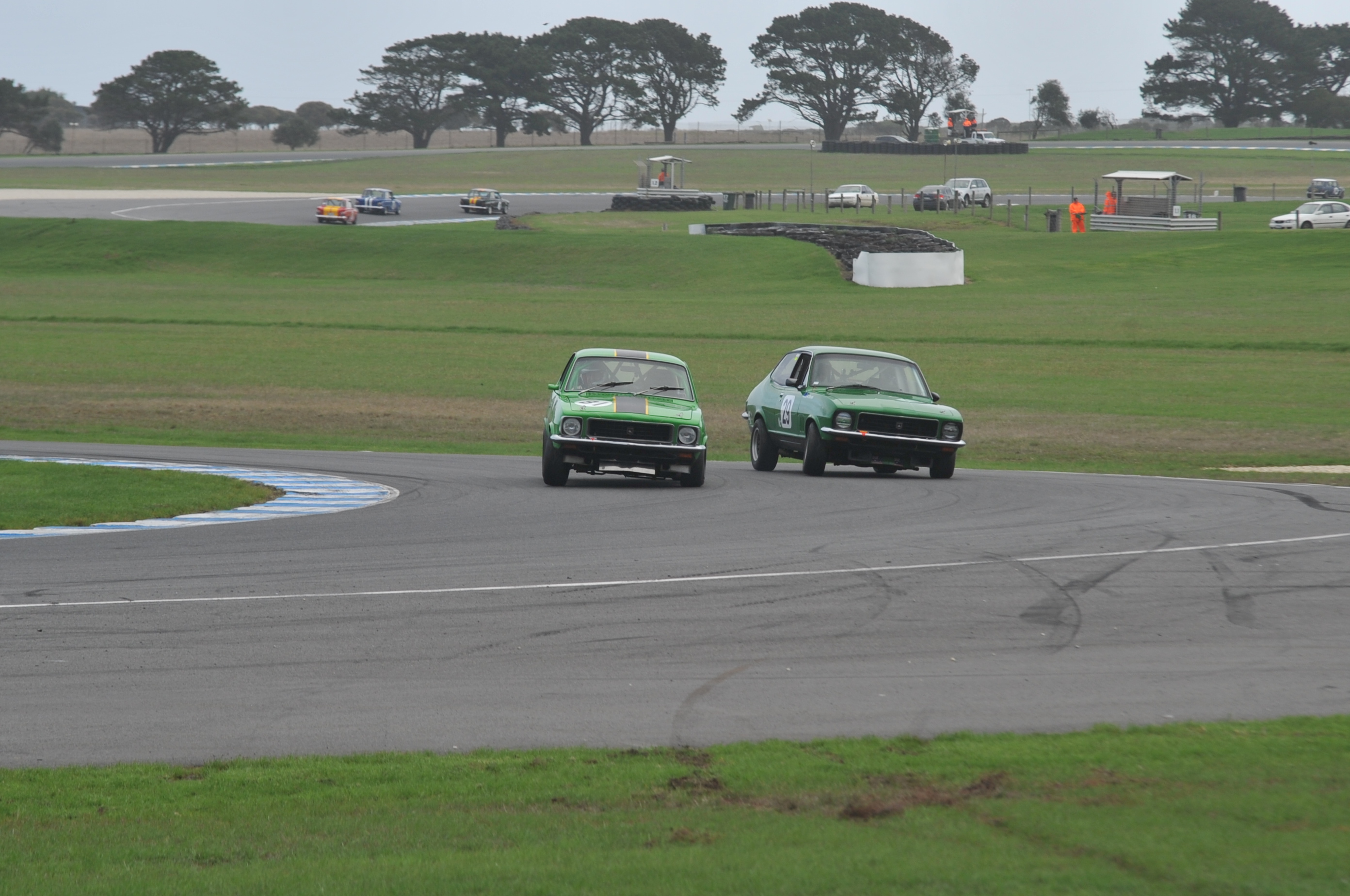 Angelo Taranto and Andrew Girvan lean into Honda