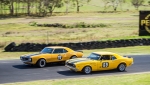 Local Darren Pearce held off Glen Seton in the ex Bryan Thompson Camaro