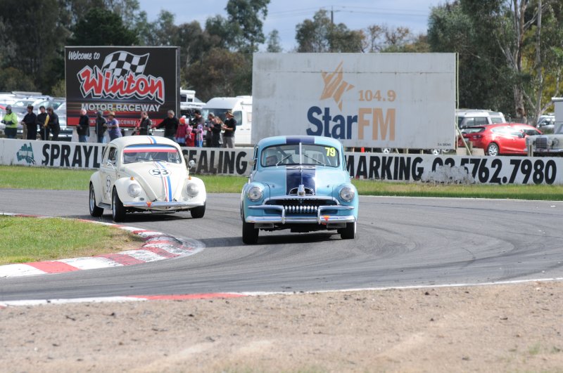 The Winton spirit. Eric Spokes' first ever event had an Na partner in Gavin Sheahan's VW. They danced divinely.