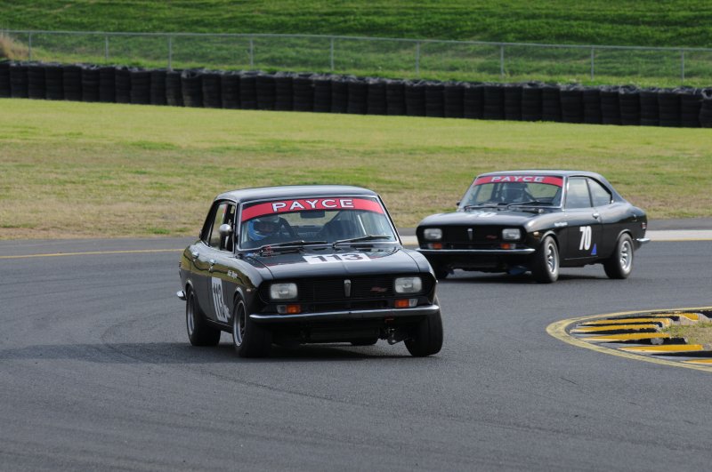 Black Mazda twins - Allan Mayne leads Wayne Rogerson