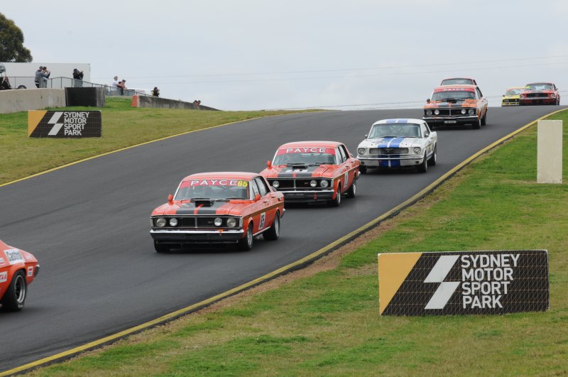 Downhill thunder at the back of the pits