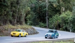 The Ogg-Farrell Alfa hare nips past the tortoise Davison A30 which never put a foot wrong