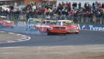 Bill Trengrove's Mustang gets hot into Turn 1