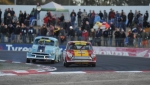 Oops! Eric Spokes' Fj Holden gets loose chasing Johnny Luxmoore's Cortina
