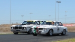 Michael Bugelly's Alfa with Karl Wittick's Falcon. Phil Wisewould photo.