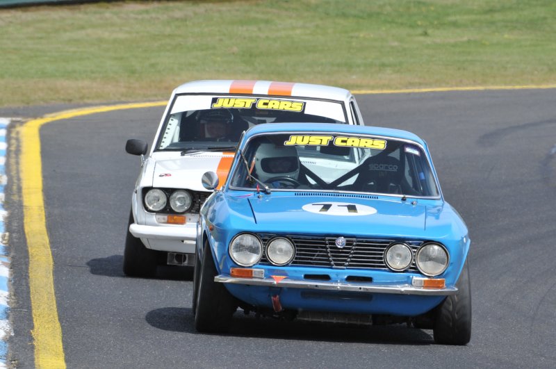 1-2 all weekend. Rob Burns\' Alfa and David Brown\'s Datsun JPG