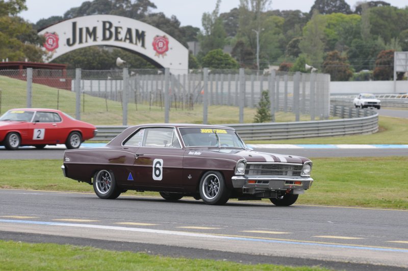 NSW\'s Ross Muller lines his Chevvy Nova up on the grid
