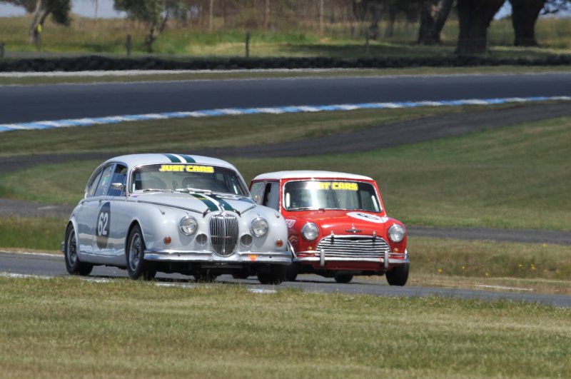 Brit battle - Ian Mewett, Jag and Adrian Read, Mini.