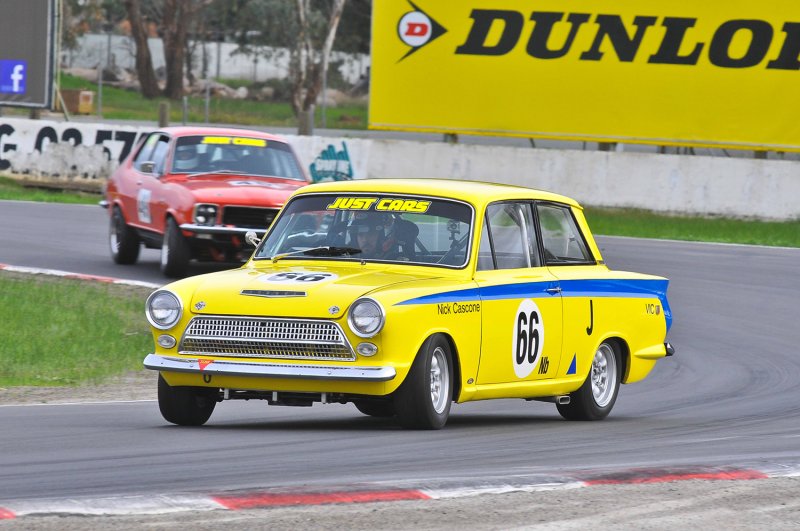 Nick Cascone's rapid Cortina won the Group Nb Under 3-Litre Cup
