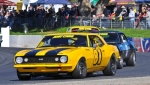 Angelo Taranto leads Dean Neville in Camaros