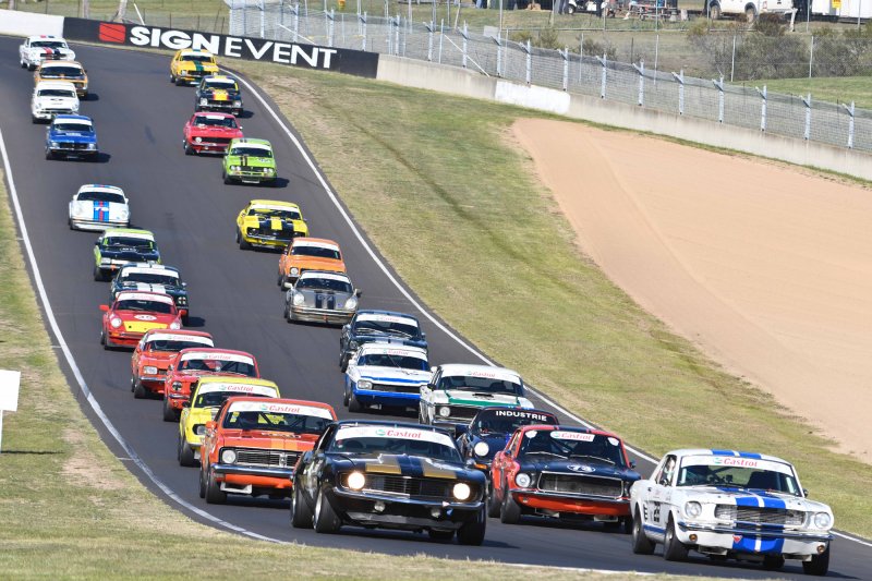 Rolling start for the grid which included some Group Sc cars