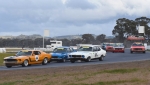 V8 Supercars' David Reynolds holds off Toranas in Saturday's cracking dry race. jpg
