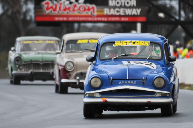 Group Na trio - the elegantly moustached Simca Aronde of Rose leads Parisi's Vedette and Cox's A90 Westminster