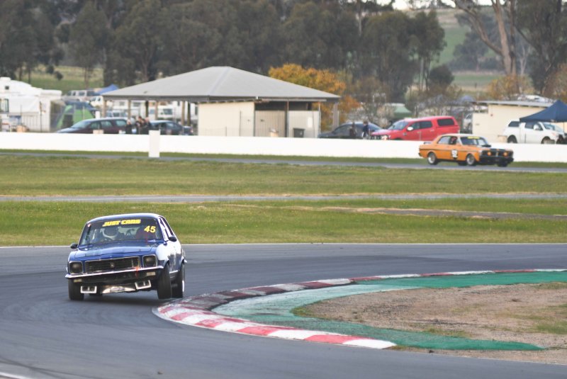 Nathan Gordon attacks the kerb