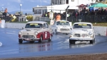 Oops! Gordon Cox's Westminster gets out of shape chasing Mick Stupka's Volvo while David Schofield watches the fun