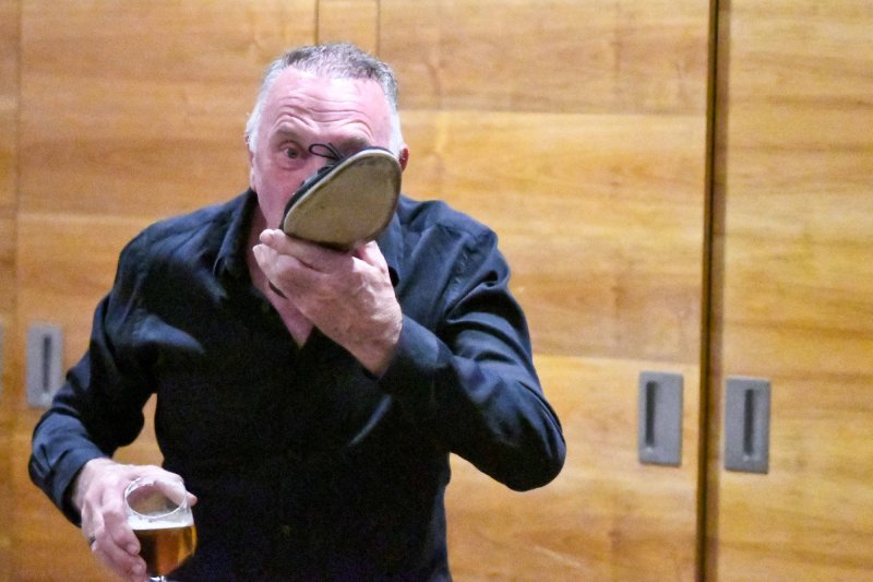 Things I have to do for the boss - Johnny Walker shoeys after winning the Teams Prize