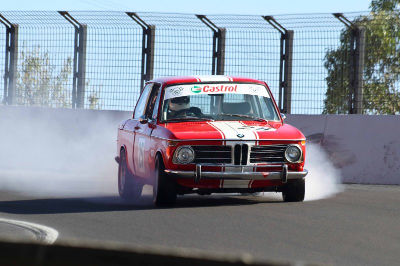 Oops! Justin Brown's oil line put him into the fence and R3 under SC