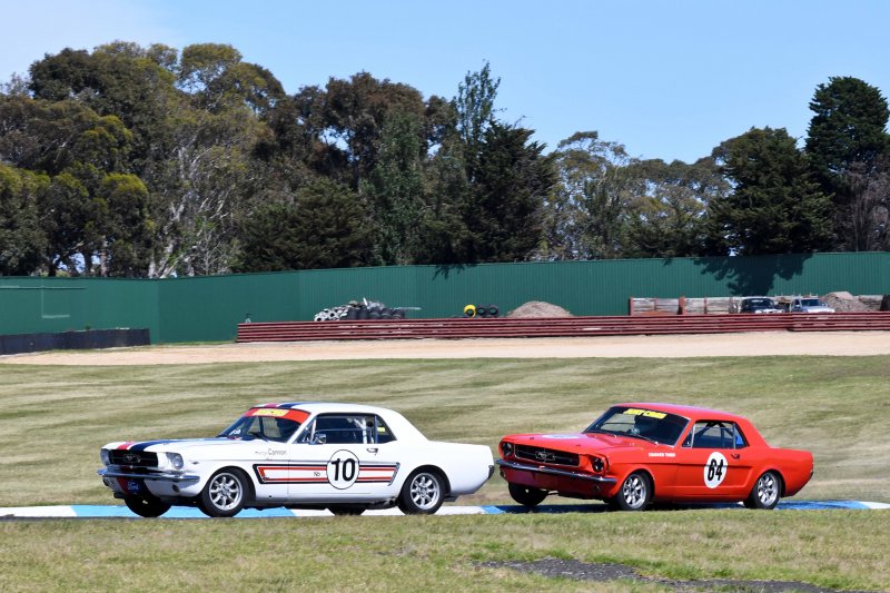 Group Nb Mustangs at each other's throats, Andrew Cannon and Bill Trengrove.