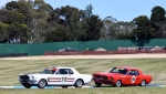 Group Nb Mustangs at each other's throats, Andrew Cannon and Bill Trengrove.