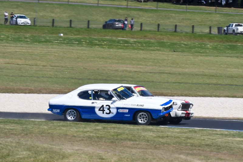 Oops! Alex Bland's fluffed footwork  climbed into Bill Trengrove's Falcon Sprint