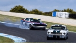 Clempson's '69 Mustang locks up chasing Craig's '64 Mustang