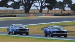Blue Fastbacks anyone? Michael Miceli chases Ian Mewett