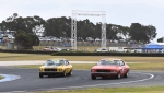 Danny Myers' 308 sedan, Marc Tessari's 350 Monaro - both HQs built by Keven Stoopman