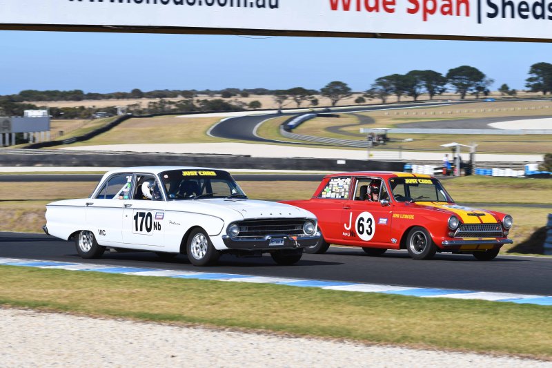 60s Fords outbraking each other - David Forbes and Johnny Luxmoore