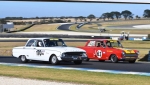 60s Fords outbraking each other - David Forbes and Johnny Luxmoore