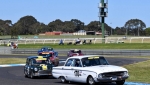 82-year old Ted Brewster hounds David Forbes' XK Falcon