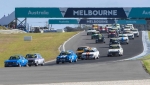 Adriano-Dimauro_s-Alfa-leads-Rob-van-Stokrom_s-BMW-and-David-Noakes_-BDA-Escort-at-the-start-of-R2-