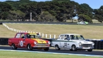 Stuart-Bailey-in-the-ex-Luxmoore-GT-with-Peter-George_s-Lotus