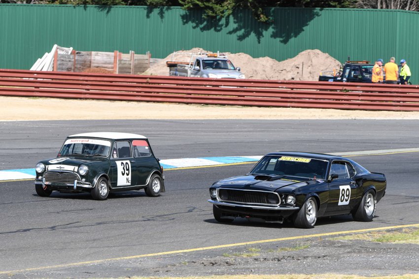 Michael-Holloway_s-Mini-and-Andrew-Lane_s-Fastback-Mustang-epitomise-diversity.-Phil-Wisewould-photo.