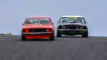 Aldo-De-Paoli_s-Camaro-and-Craig-Allan_s-Mustang-fire-over-Lukey-Heights.-Photo-by-Daysy-Motorpix