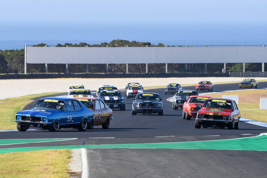 Andrew-Williams_-Torana-and-Jason-Humble_s-Mazda-fought-tooth-and-nail-all-weekend