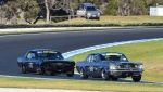 Graeme-Woolhouse-and-Peter-Meuleman_s-Mustangs-in-battle