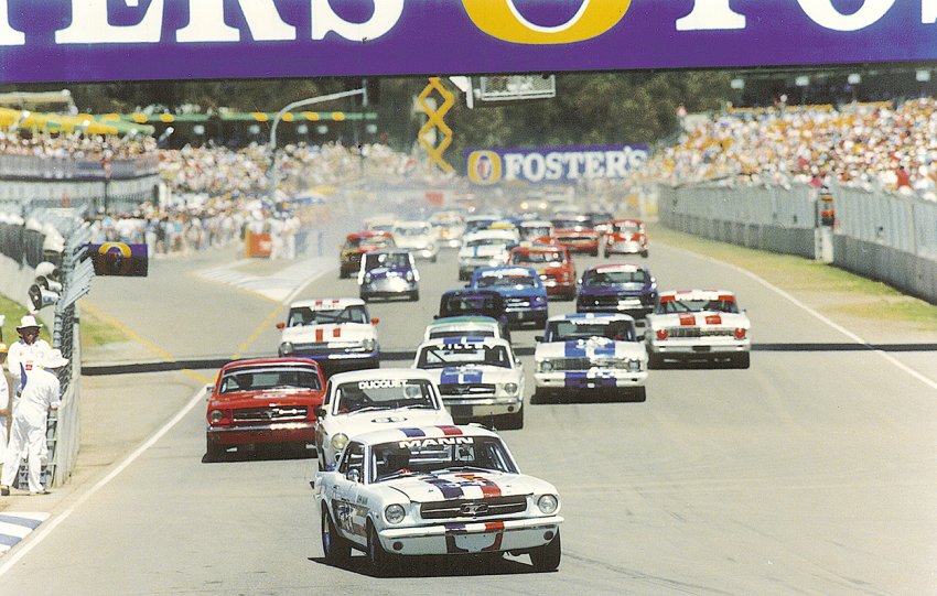 John-Manns-Mustang-leads-Marc-Ducquet-Lotus-at-the-start-of-the-1989-event.-Photographer-unknown